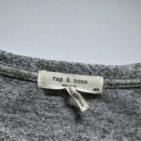 Rag & Bone Heather Gray Relaxed Long Sleeve Tee Size Medium - Picture 3 of 7